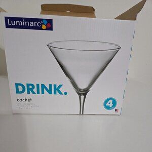 Luminarc glassware martini set of 4